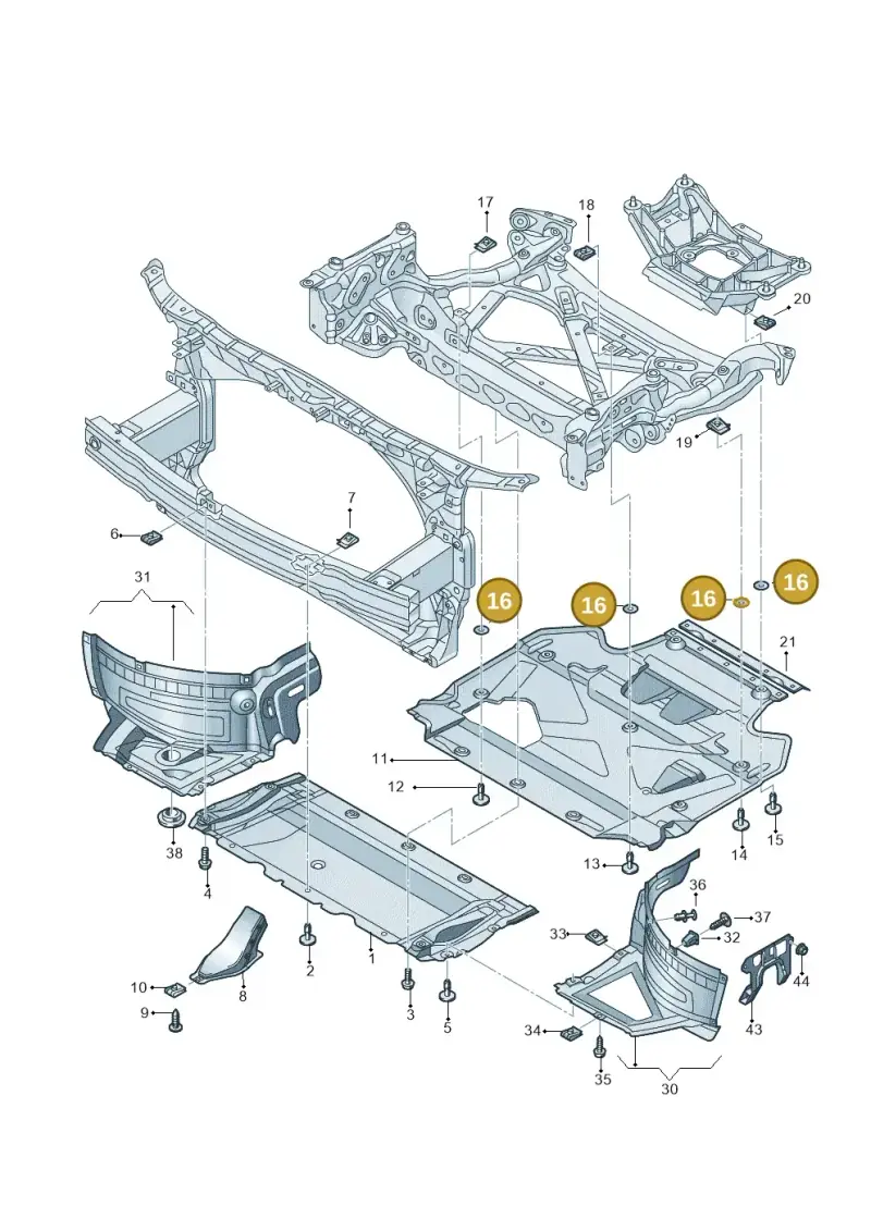 WHT002227 — Audi RS7 Sportback (2013-2018) diagram 711863250, position 16