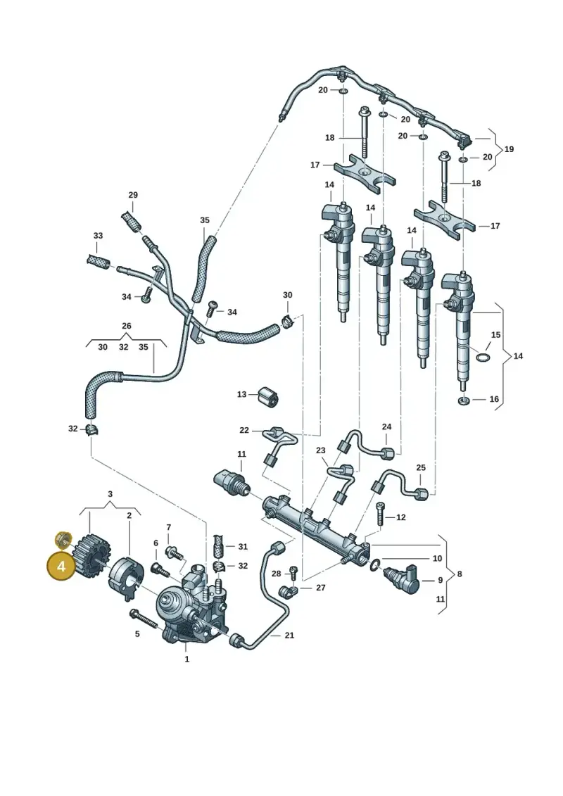 WHT002244 — Volkswagen Passat estate (2023-) diagram 2ka130010, position 4