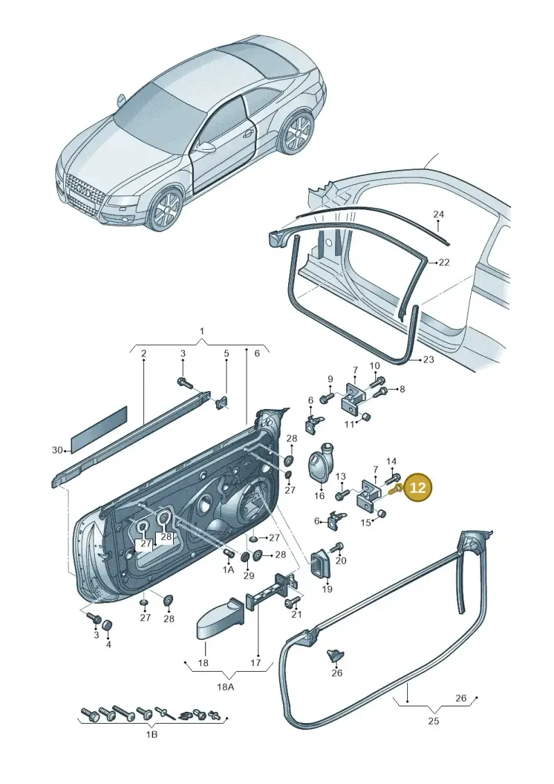 WHT002246 — Audi A5 Sportback (2011-2017) diagram 620831100, position 12