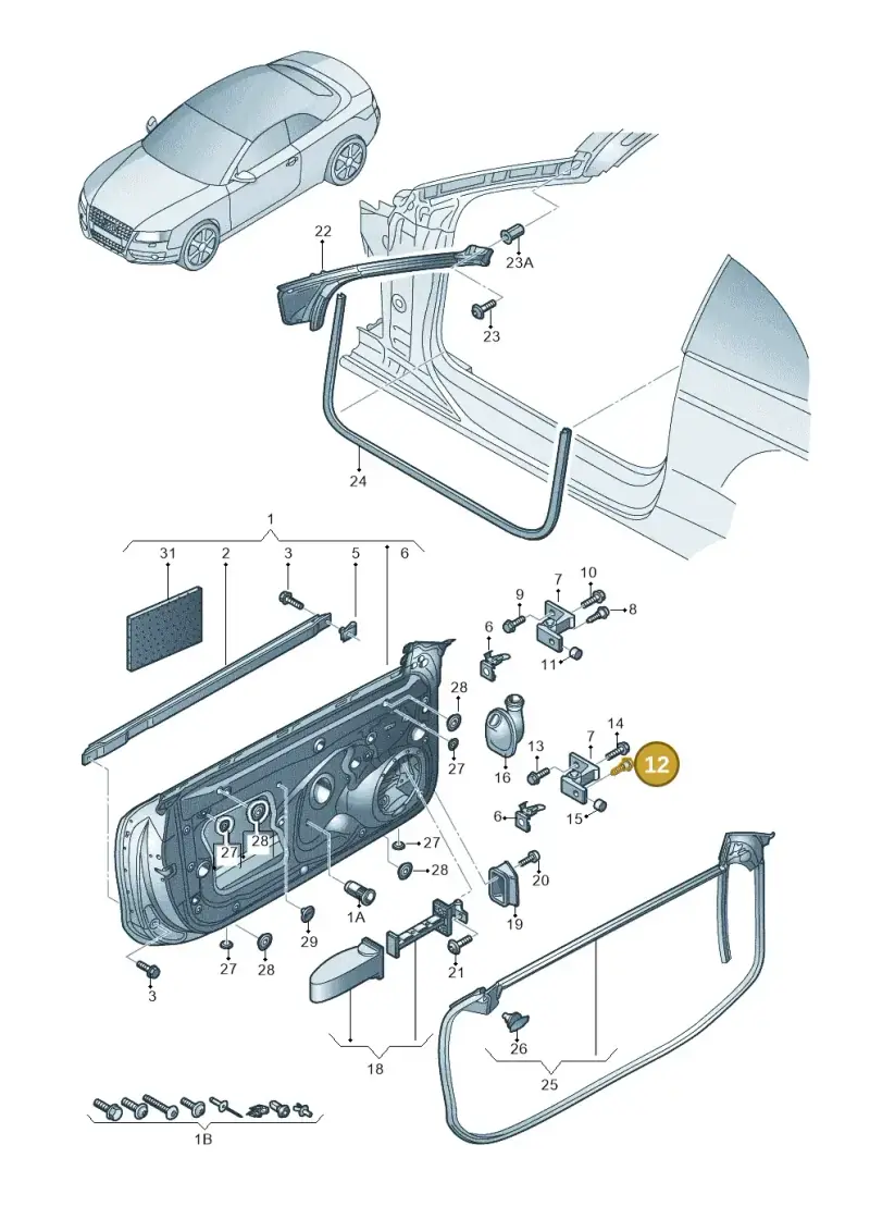 WHT002246 — Audi RS5 Cabrio (2012-2015) diagram 670831100, position 12