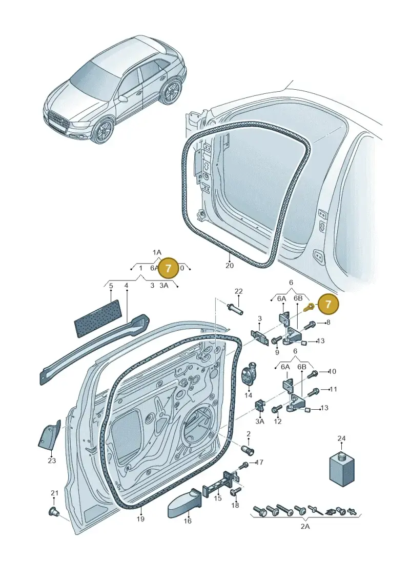 WHT002246 — Audi Q3 1.4 (2012-2016) diagram 728831100, position 7+10