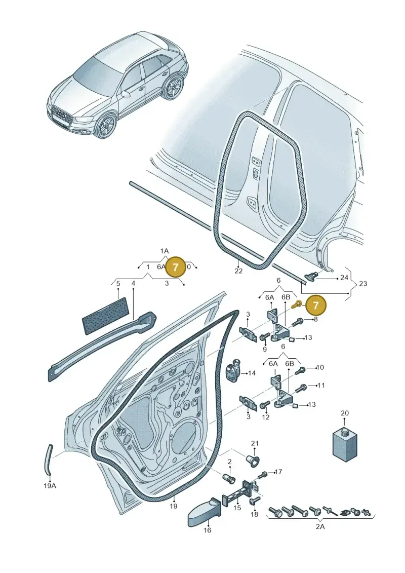 WHT002246 — Audi Q3 1.4 (2012-2016) diagram 728833100, position 7+10