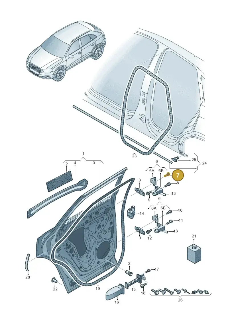 WHT002246 — Audi Q3 1.4 (2016-) diagram 855833100, position 7+10