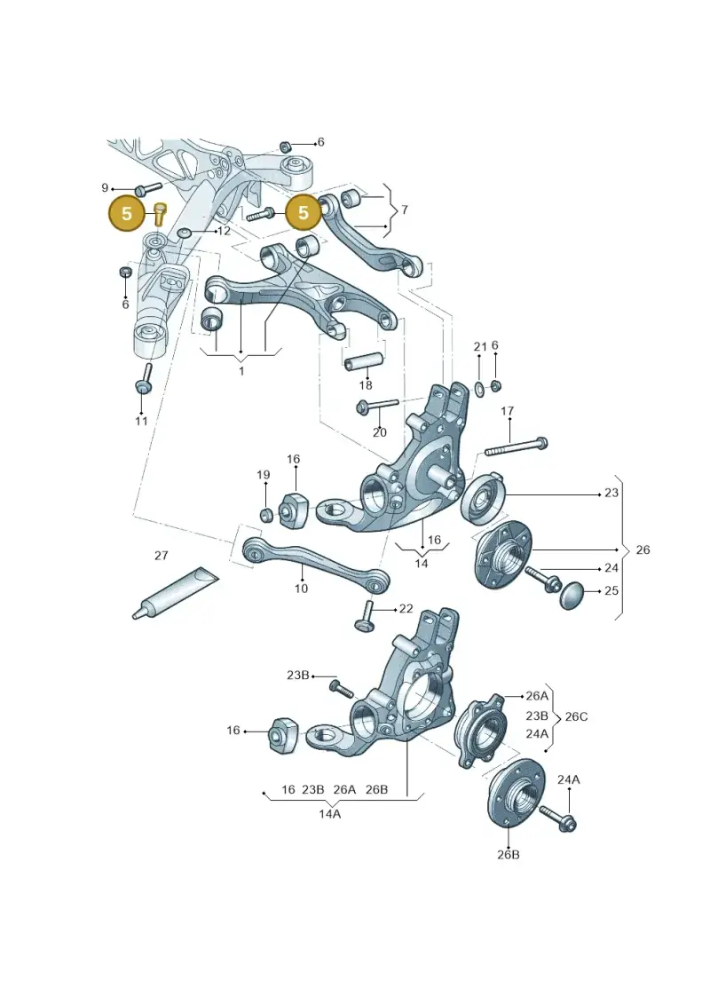 WHT002479 — Volkswagen Phideon (2016-2023) diagram 251505200, position 5