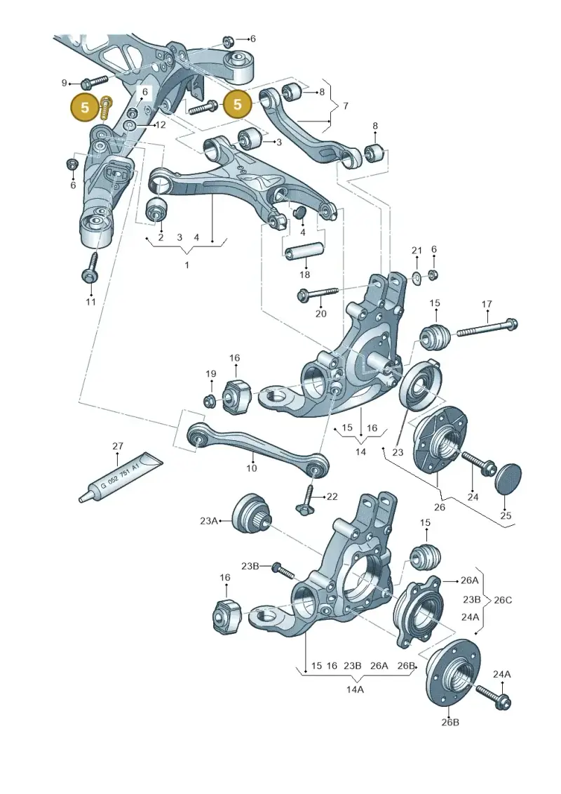 WHT002479 — Audi Q5 qu. 2.0 TDI (2012-2017) diagram 620505050, position 5