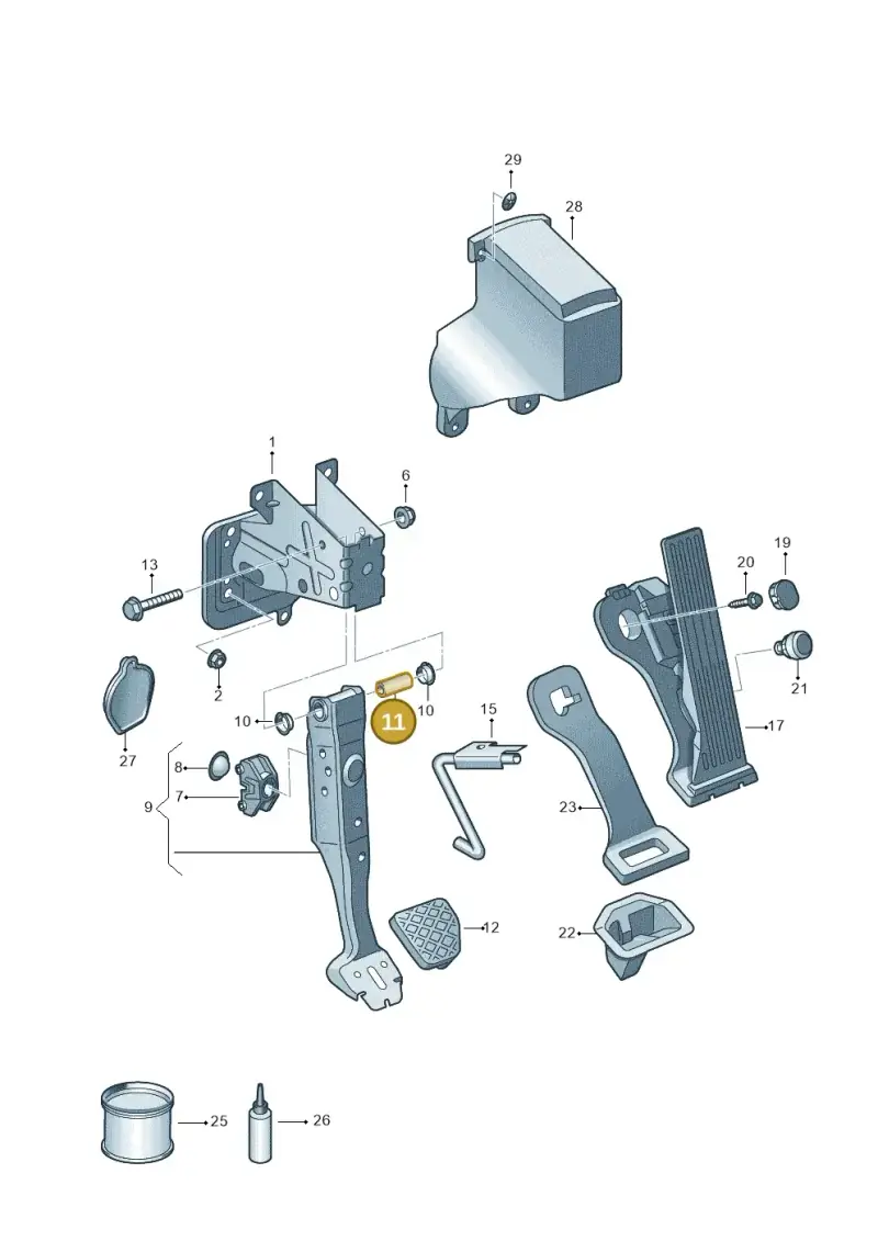 WHT002483 — Volkswagen Caddy kombi (2015-2020) diagram 649721600, position 11