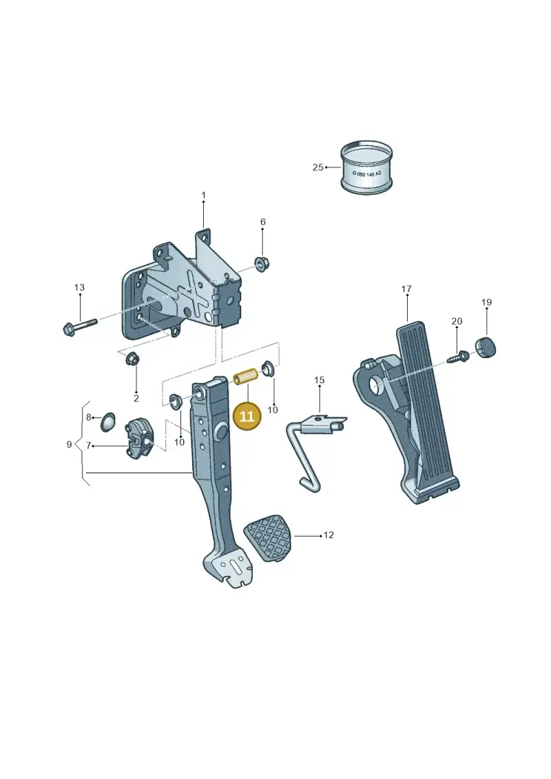 WHT002483 — Volkswagen Jetta 2.0 (2015-2015) diagram 880721600, position 11