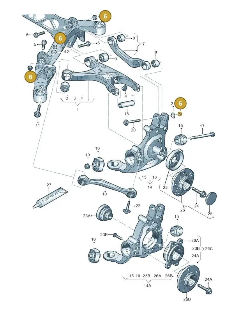 WHT002557 — Audi Q5 qu. 2.0 TDI (2012-2017) diagram 620505050, position 6