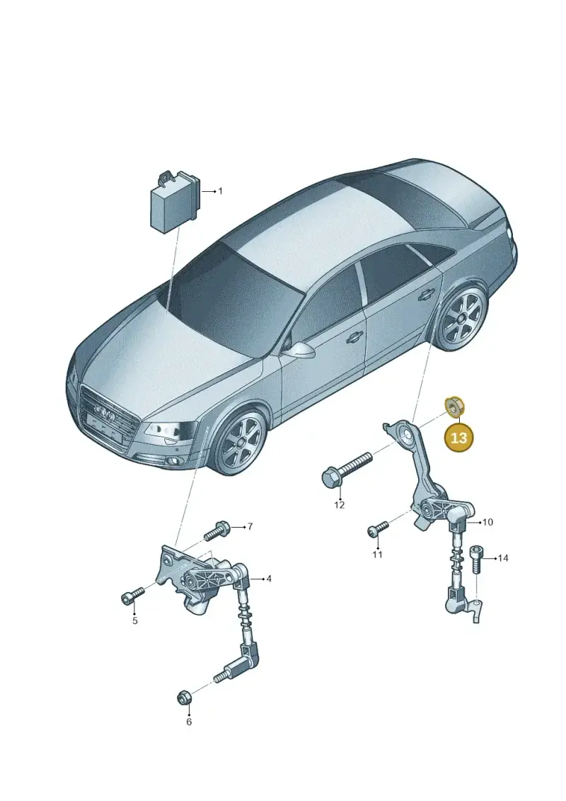 WHT002557 — Audi A8L qu. 3.0 TDI (2009-2014) diagram 696941250, position 13