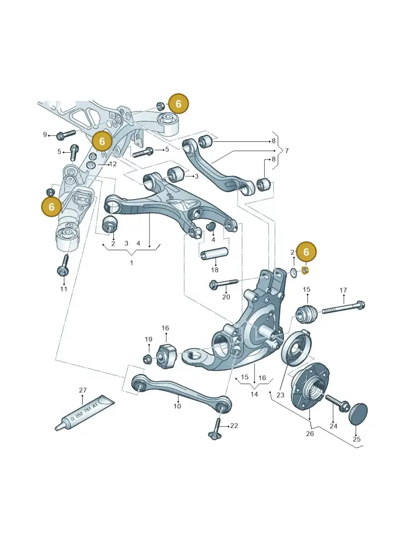 WHT002557 — Audi A7 Sportback (2014-2018) diagram 736505050, position 6