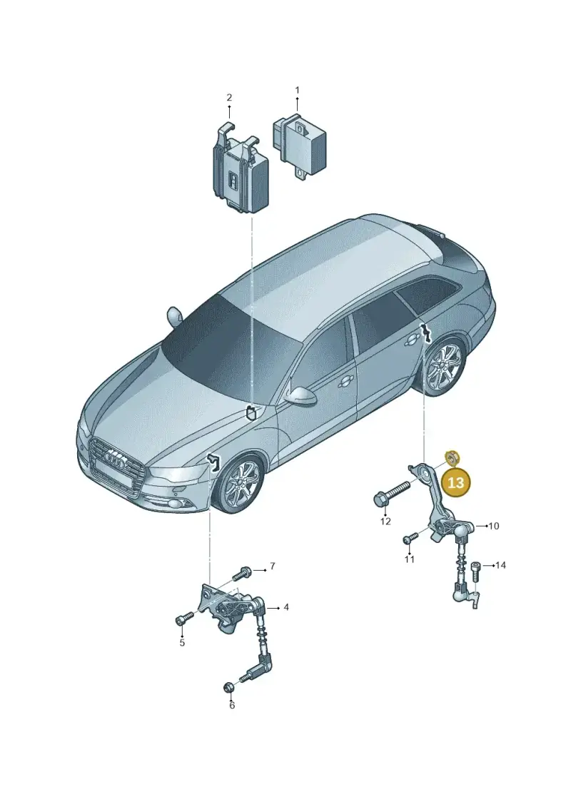 WHT002557 — Audi A6 Avant (2012-2018) diagram 738941250, position 13