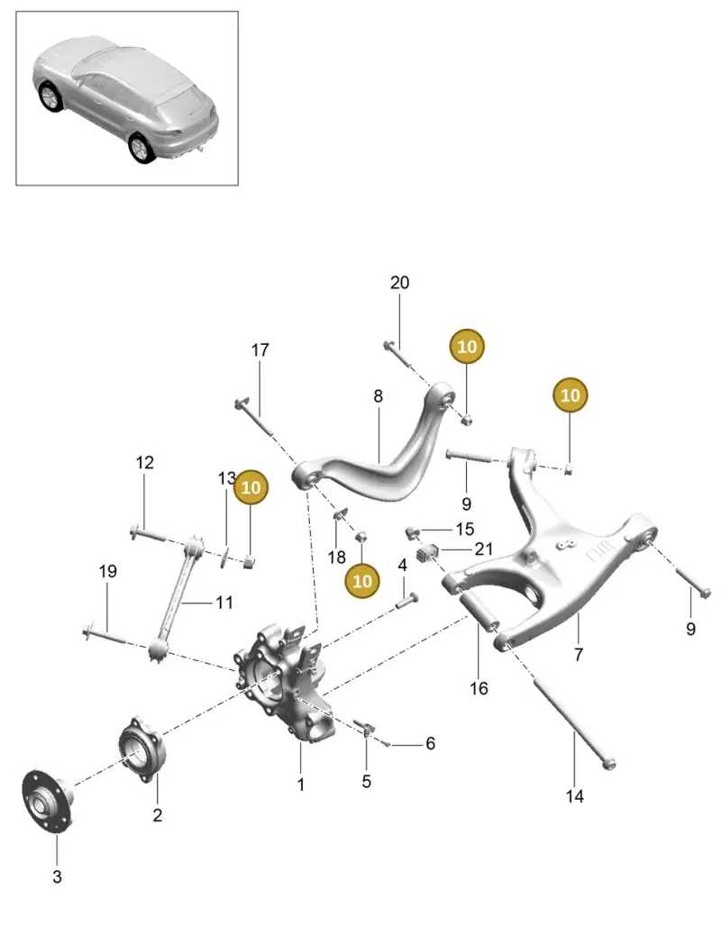 WHT002557 — Porsche Macan (2013-2018) diagram p44501000, position 10