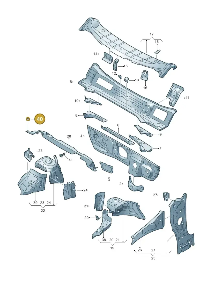 WHT002615 — Audi A1 Sportback (2018-2025) diagram 592805500, position 40