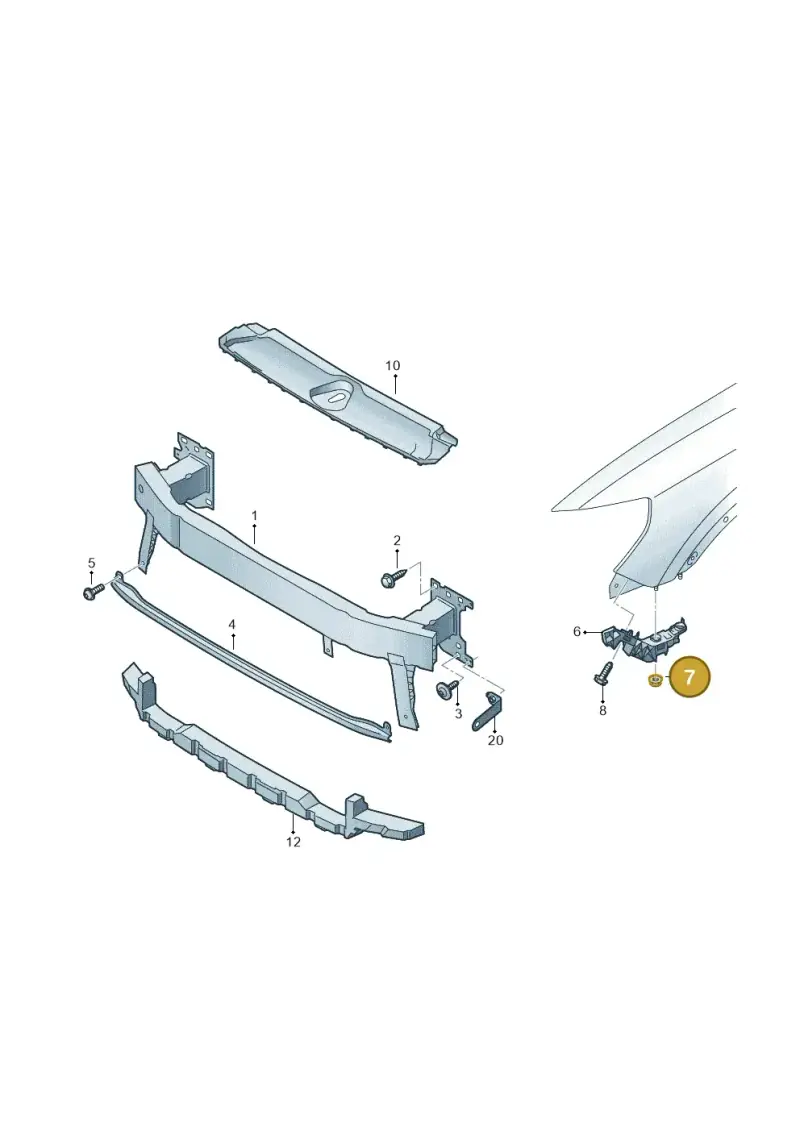 WHT002615 — Audi Q3 (2018-2025) diagram 597807000, position 7