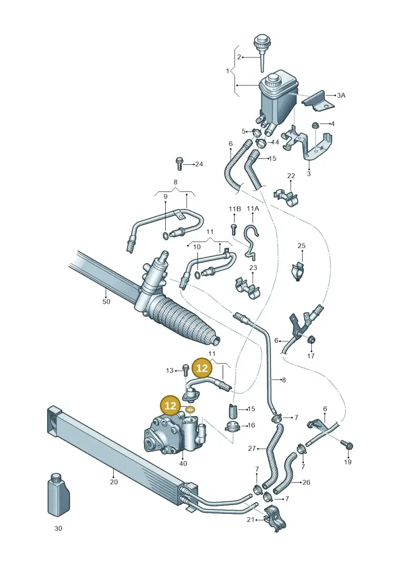 WHT002666 — Volkswagen Touareg BlueMotion (2014-2018) diagram 693422520, position 12