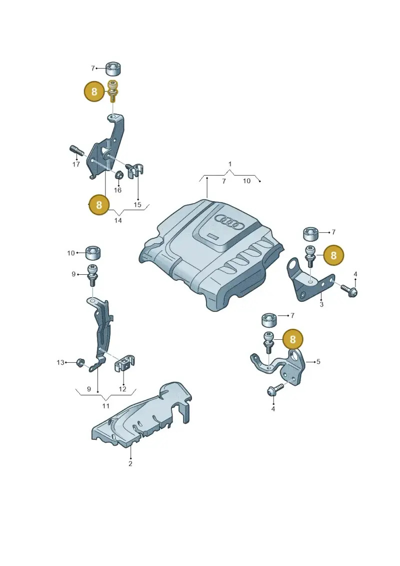 WHT002783 — Audi Q5 qu. 2.0 TDI (2012-2017) diagram 636103600, position 8