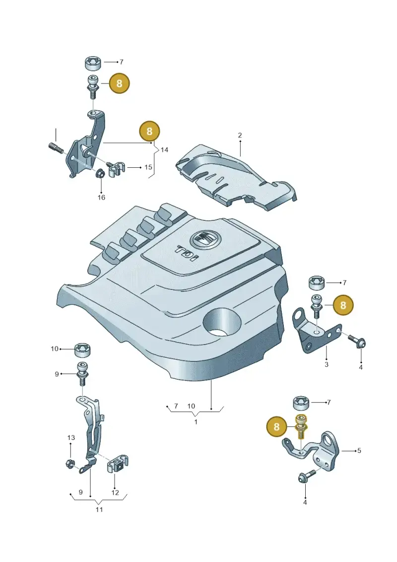 WHT002783 — SEAT Exeo ST Reference (2008-2011) diagram 664103600, position 8