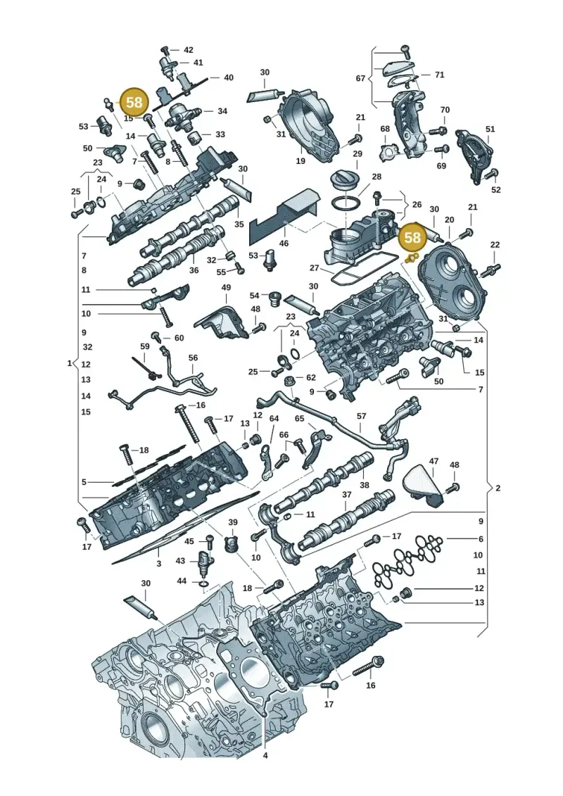 WHT002783 — Audi A5 Limousine (2024-2025) diagram 849103331, position 58
