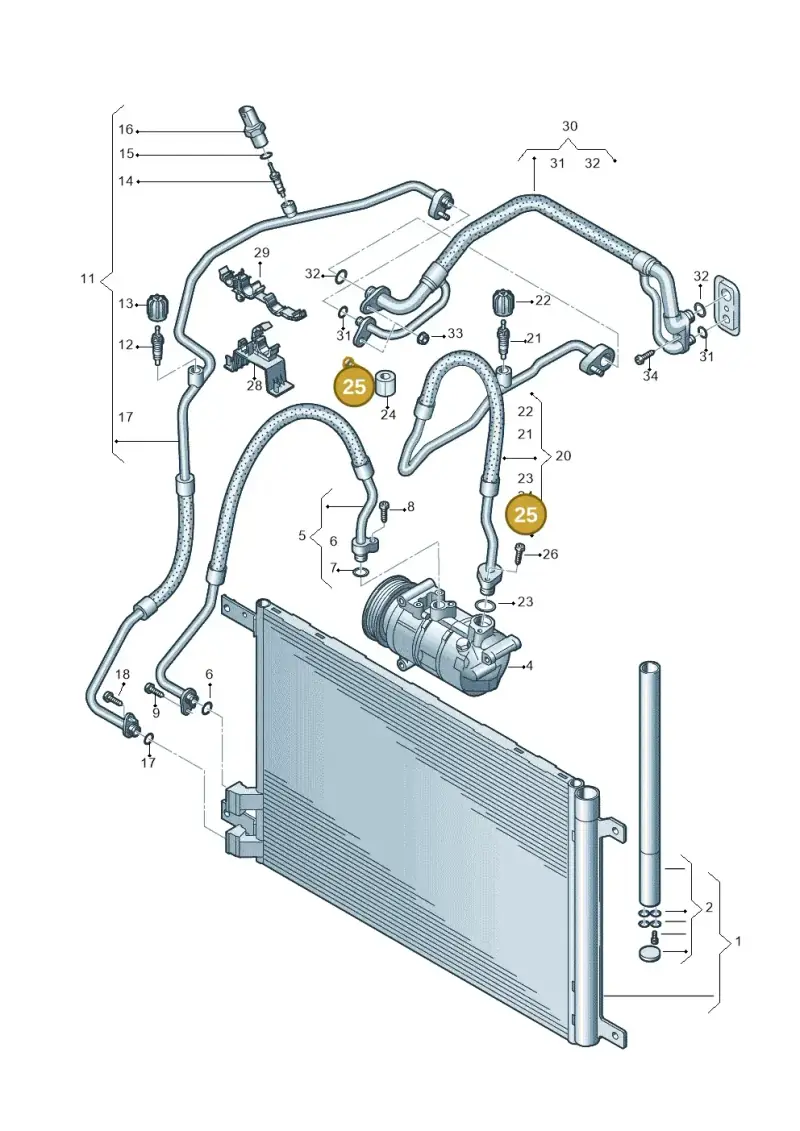 WHT003121 — Volkswagen Tiguan 2.0 4Motion (2017-2024) diagram 746260400, position 25
