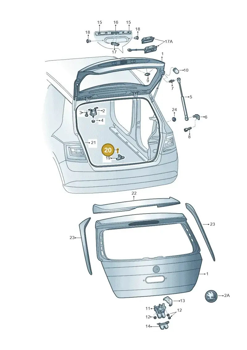 WHT003266 — Skoda Fabia (2014-2022) diagram 797827000, position 20