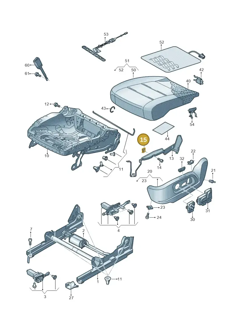 WHT003301 — Volkswagen Scirocco 2.0 (2014-2017) diagram 651881100, position 15