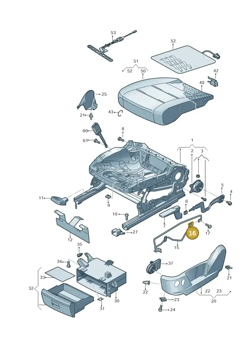 WHT003301 — Volkswagen Sharan BlueMotion (2015-2022) diagram 689881000, position 16