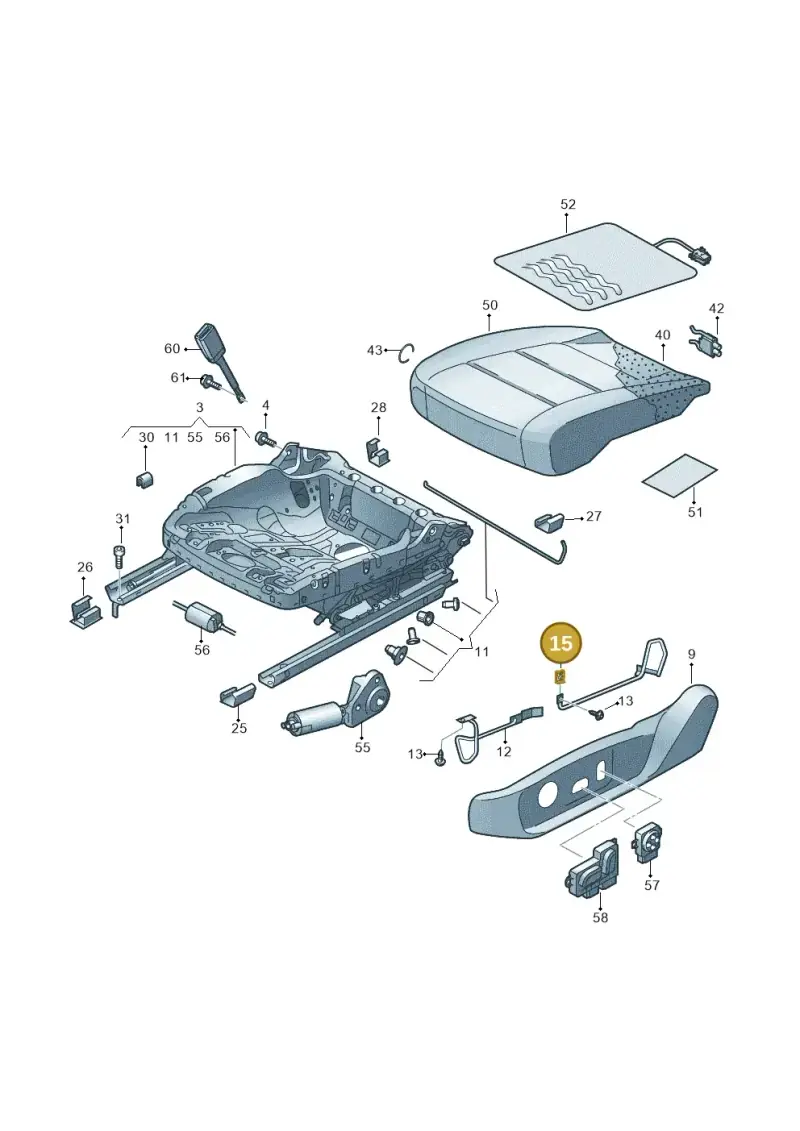 WHT003301 — Volkswagen Touran 2,0 BlueMotion (2015-2024) diagram 691881100, position 15