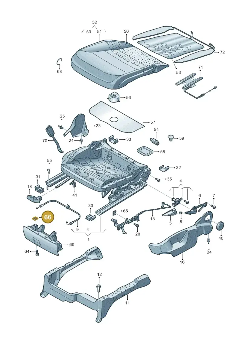 WHT003301 — Volkswagen Touareg BlueMotion (2014-2018) diagram 693881000, position 66