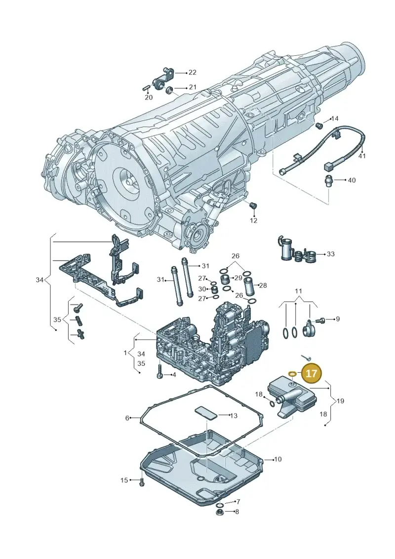 WHT003379 — Volkswagen Phideon (2016-2023) diagram 251325700, position 17