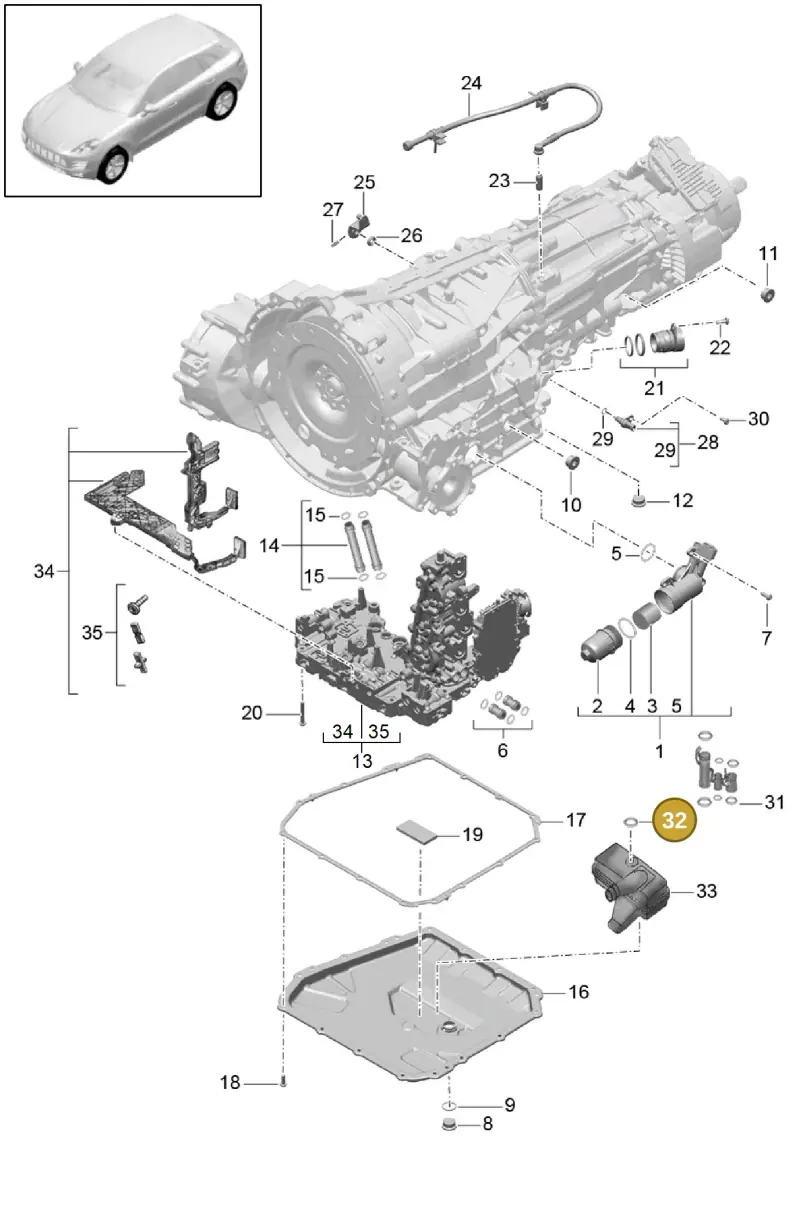 WHT003379 — Porsche Macan (2013-2018) diagram p44320010, position 32