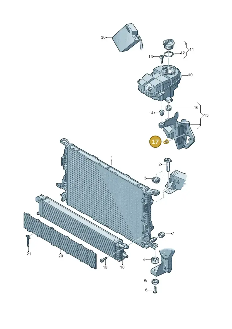 WHT003385 — Audi A8 (2013-2018) diagram 696121720, position 17