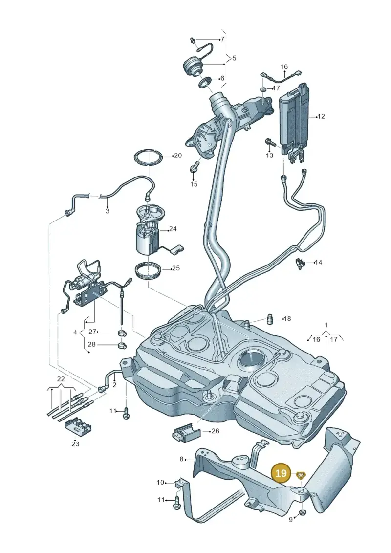 WHT003386 — Volkswagen Tiguan 2.0 (2023-) diagram 869201400, position 19
