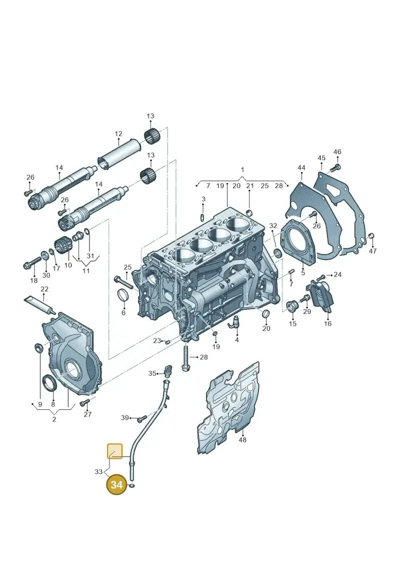 WHT003463 — Volkswagen Passat estate (2023-) diagram 5h0103012, position 34