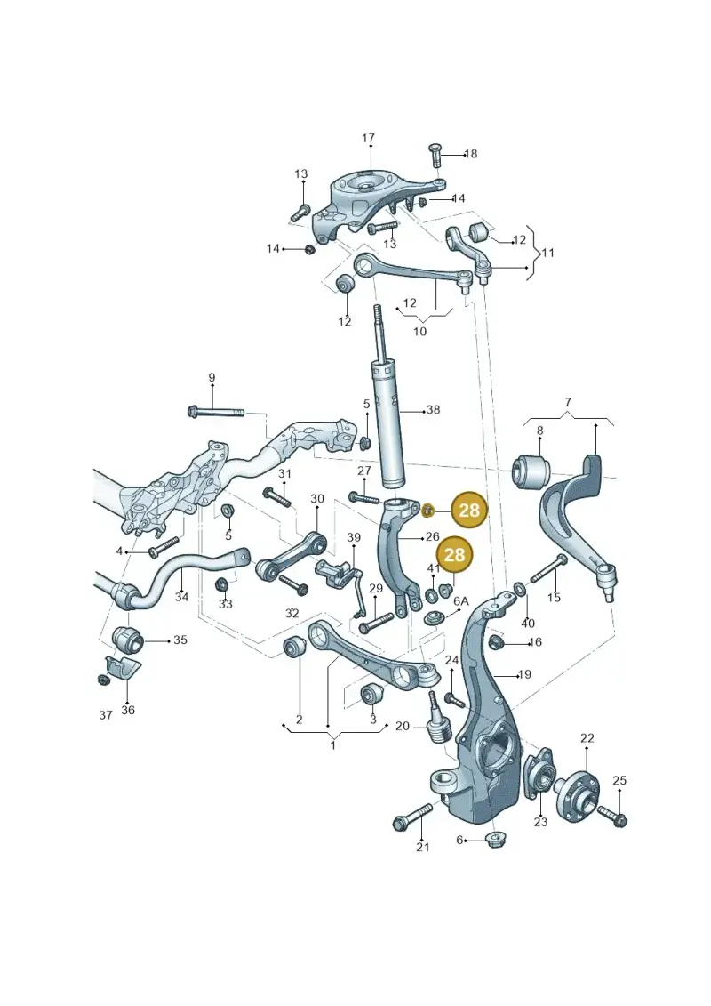 WHT003684 — Audi A4L 2.0 (2008-2012) diagram 687407000, position 28