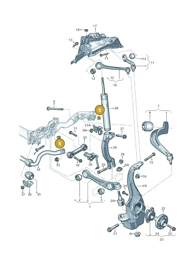 WHT003684 — Audi RS6 Avant (2013-2018) diagram 758407000, position 5