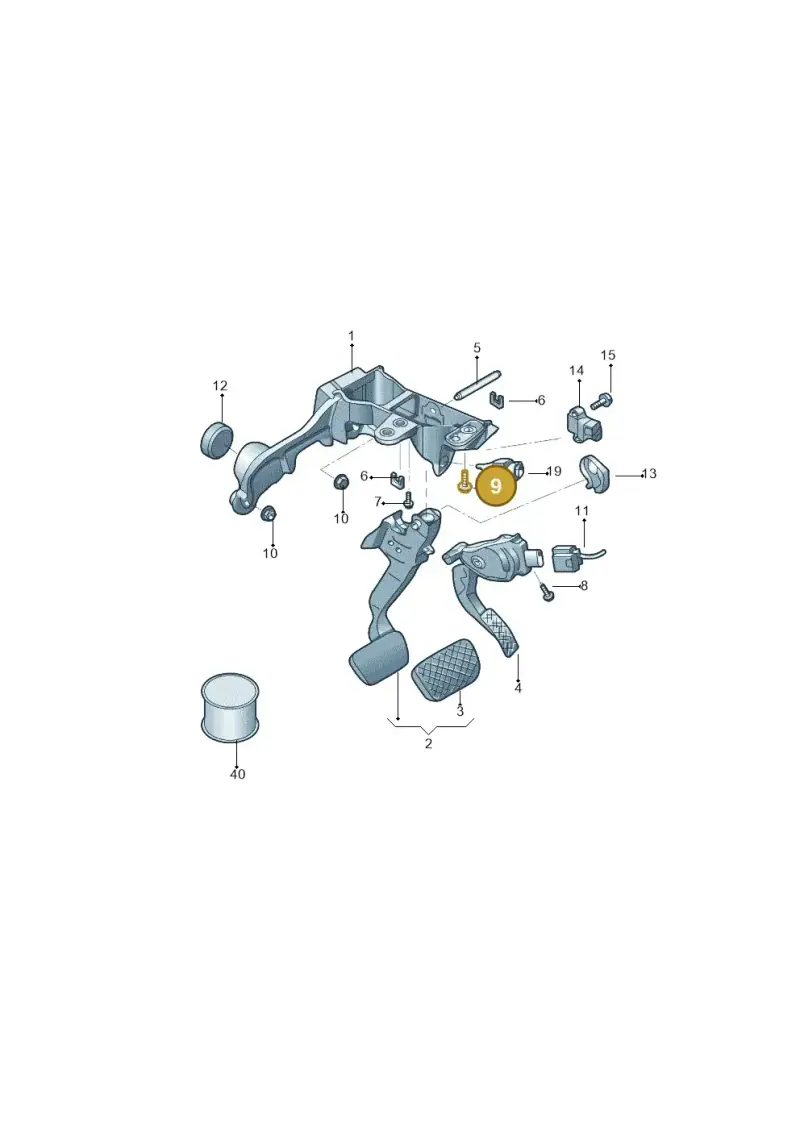 WHT003698 — Volkswagen Phideon (2016-2023) diagram 251723200, position 9