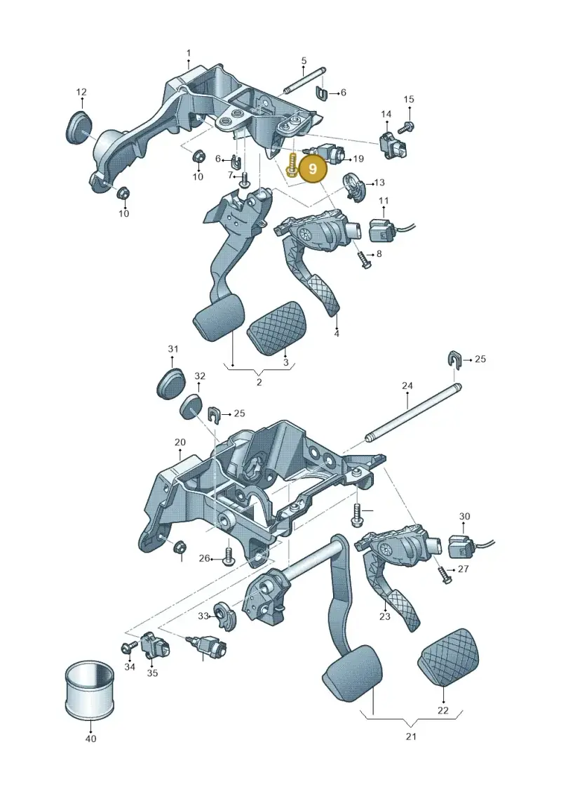WHT003698 — Audi A6 Avant (2012-2018) diagram 696723250, position 9