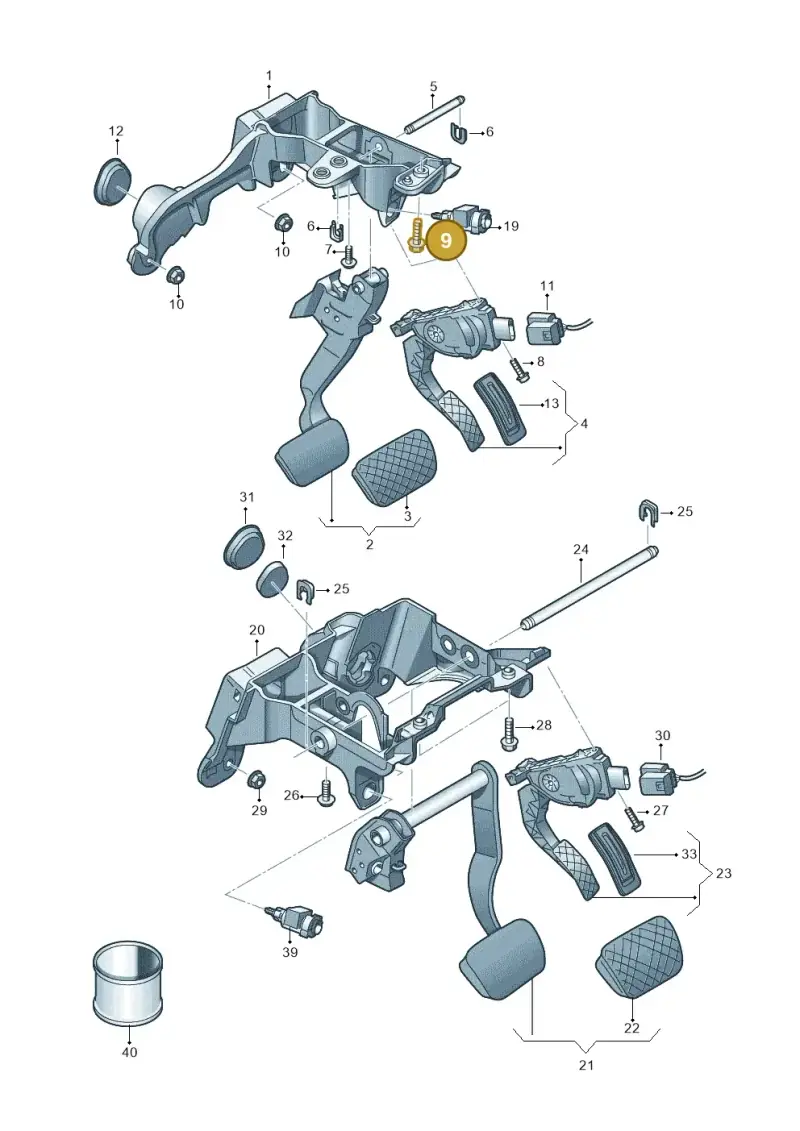 WHT003698 — Audi A7 Sportback (2014-2018) diagram 788723250, position 9
