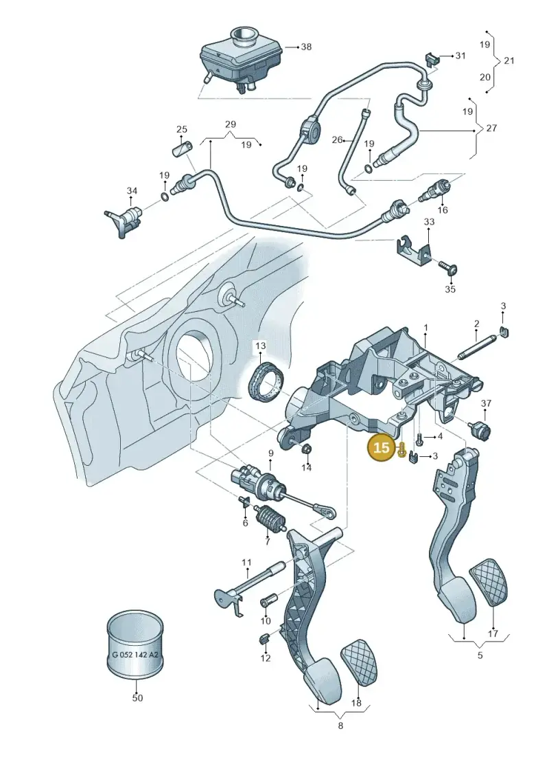 WHT003698 — Audi A6 (2014-2018) diagram 798721250, position 15
