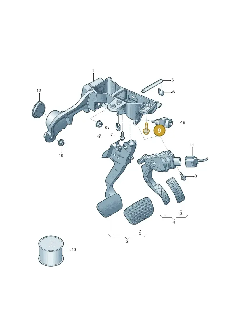 WHT003698 — Audi A6 1.8 (2015-2019) diagram 887723025, position 9