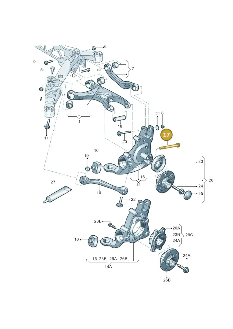 WHT003818A — Volkswagen Phideon (2016-2023) diagram 251505200, position 17