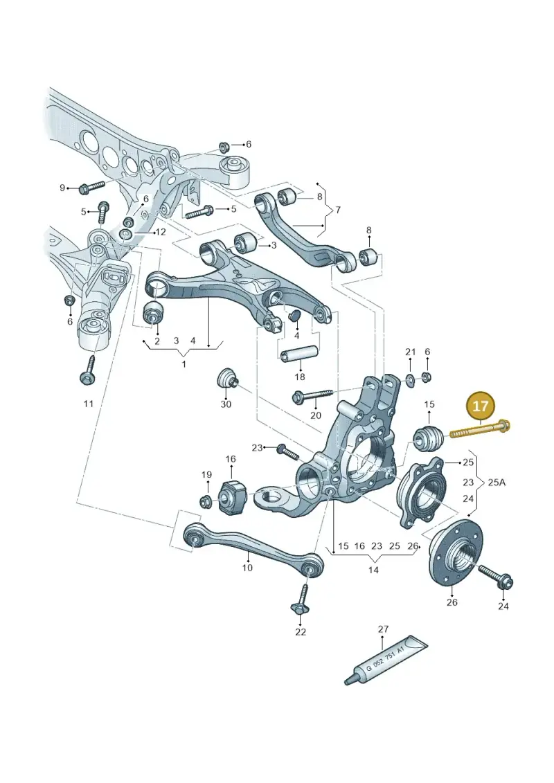 WHT003818A — Audi A7 Sportback (2014-2018) diagram 620505100, position 17