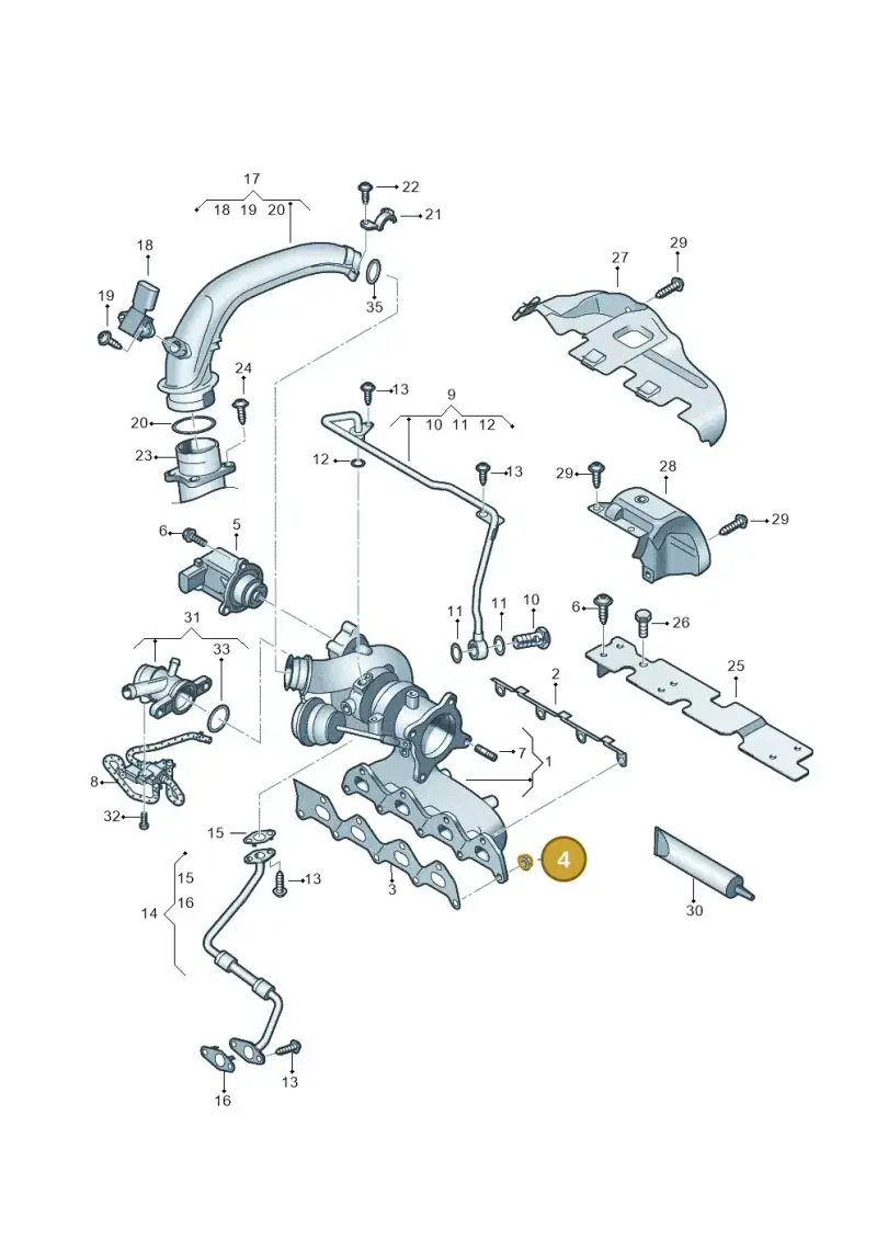 WHT003842 — Volkswagen Jetta 1.6 (2014-2018) diagram 625145530, position 4
