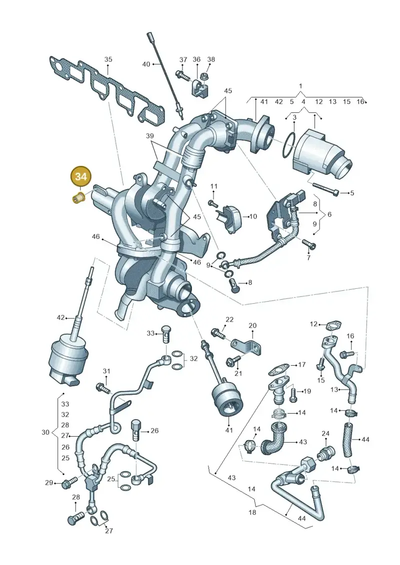 WHT003842 — Volkswagen Caravelle (2015-2019) diagram 679145650, position 34