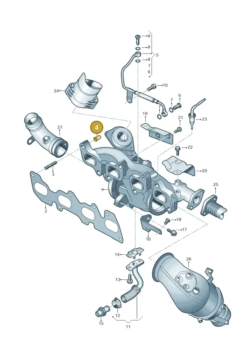 WHT003842 — Volkswagen MAN TGE 55 (2016-2021) diagram 861145630, position 4