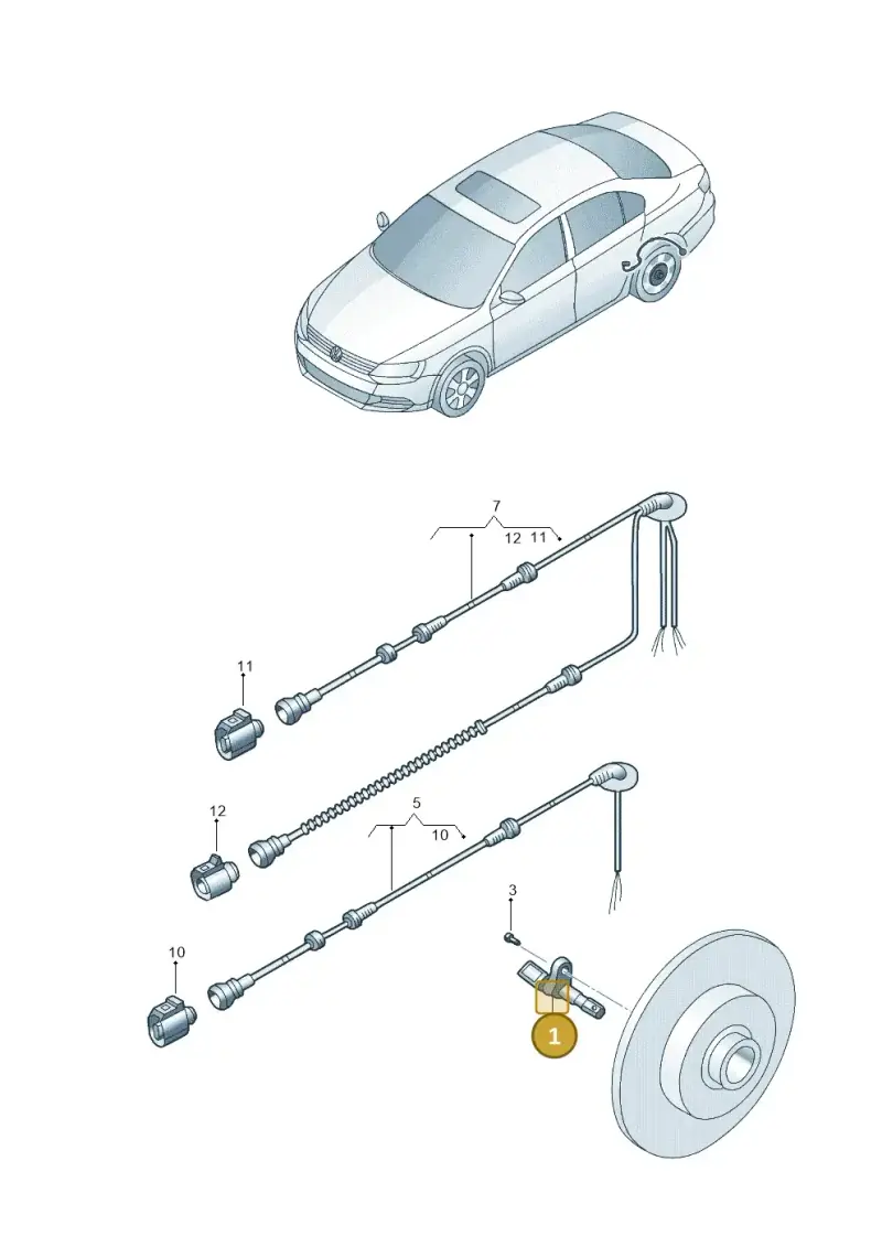 WHT003858 — Volkswagen Jetta 2.0 (2015-2015) diagram 789927010, position 1
