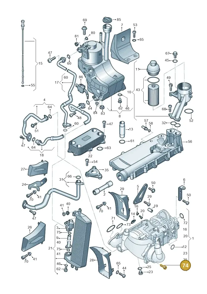 WHT003868A — Audi R8 qu. 5.2 (2012-2015) diagram 618115100, position 74