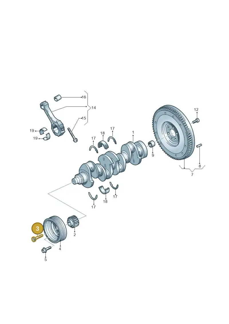 WHT004573 — Volkswagen Golf estate (2009-2013) diagram 649105250, position 3