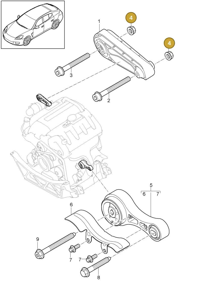 WHT004635 — Porsche Panamera (2009-2016) diagram p35109000, position 4