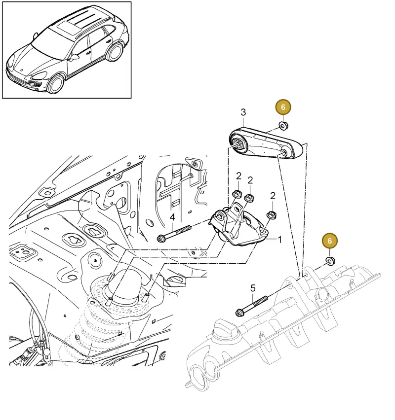 WHT004635 — Porsche Cayenne (2010-2018) diagram p37109000, position 6